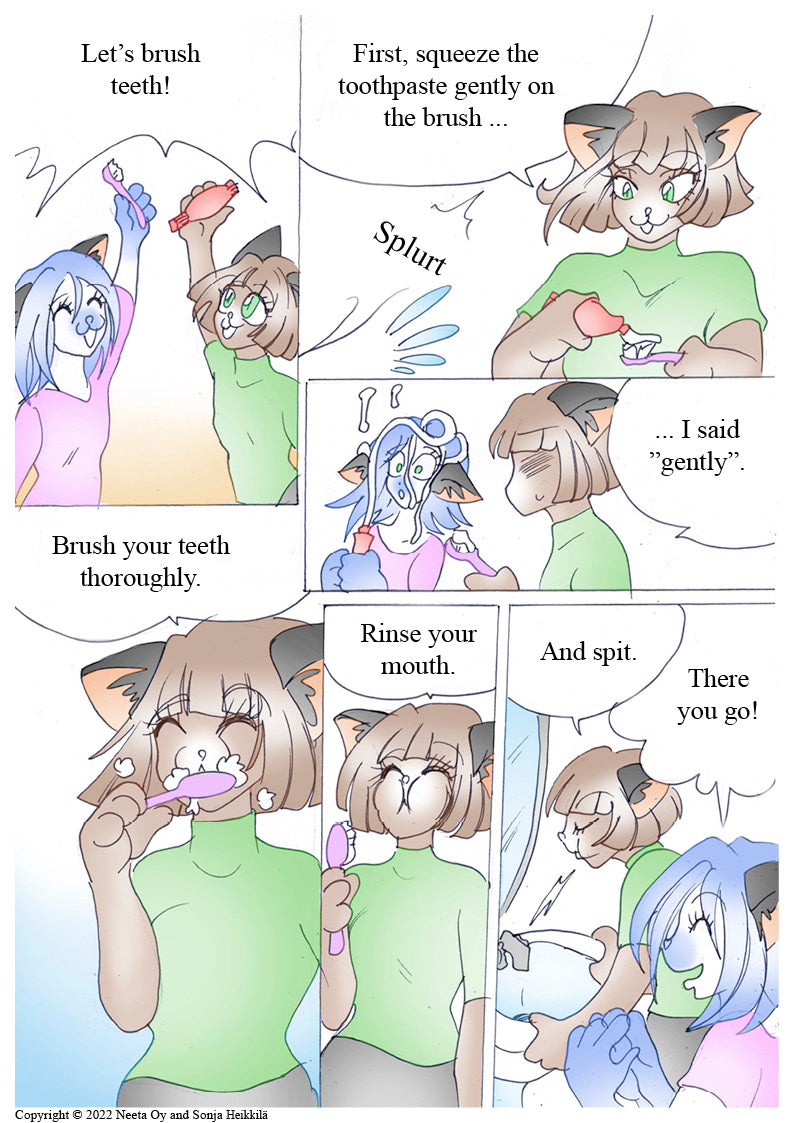 Washing teeth 3
