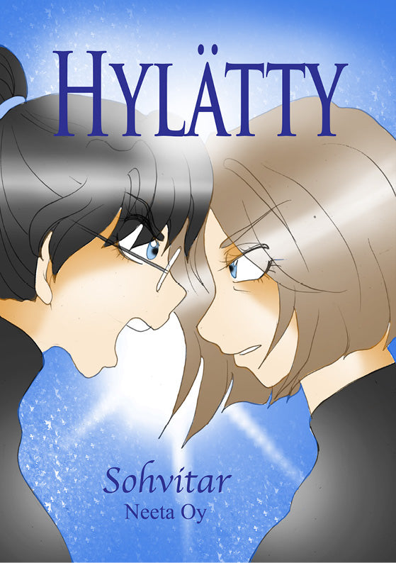 Kaksi hahmoa, Tuisku ja Vieno, seisovat vastakkain myrskyisässä maisemassa — taivas tummuu ja tuuli repii heidän vaatteitaan. Tuiskun ilme on ristiriitainen: surua ja halua paeta. Vieno ojentaa kättään, katseessa päättäväisyyttä ja kaipuuta. Taustalla hämärtyy menneisyyden varjoja. Tunnelma on intensiivinen ja tunteikas, kuvastaen anteeksiannon vaikeutta ja rakkauden ristiriitaa.